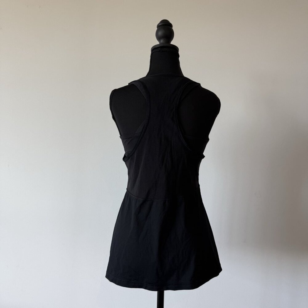Lululemon Fast As Light 2-In-1 Tank Top Black Size 6 Sporty Athletic Running Gym
